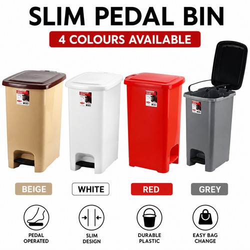 Slim litres plastic pedal - slim, 60