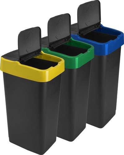 Recycling bin flap lid kitchen - bin,